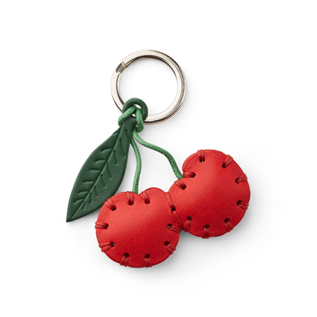 Porta Chiavi Happy Key Cuoio Toscano Ciliegia