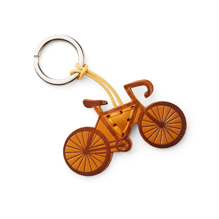 Porta Chiavi Happy Key Cuoio Toscano Bicicletta