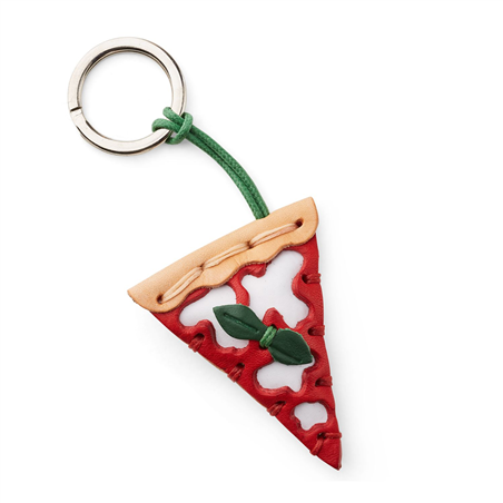 Porta Chiavi Happy Key Cuoio Toscano Pizza