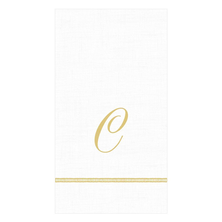 Asciugamano  Con Iniziale Oro 15pz C