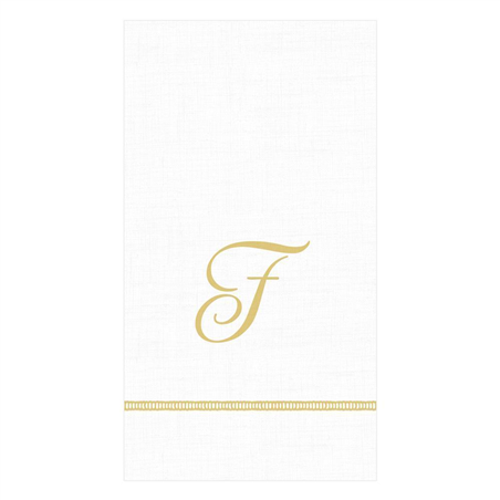 Asciugamano  Con Iniziale Oro 15pz F
