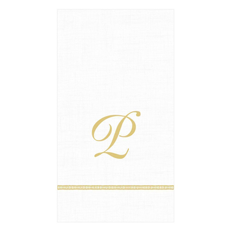 Asciugamano  Con Iniziale Oro 15pz P