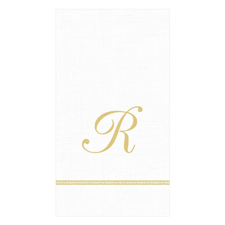 Asciugamano  Con Iniziale Oro 15pz R