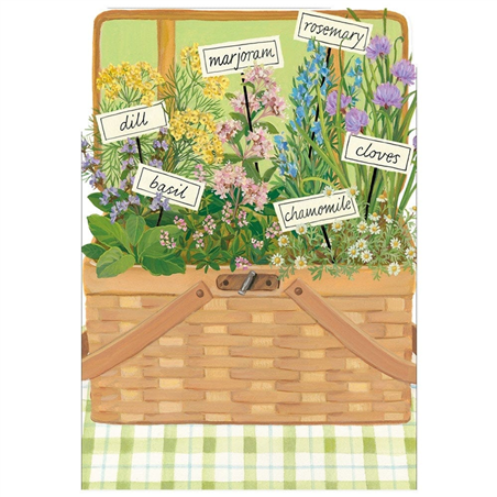 Biglietto Auguri  Mother Day Herb Basket