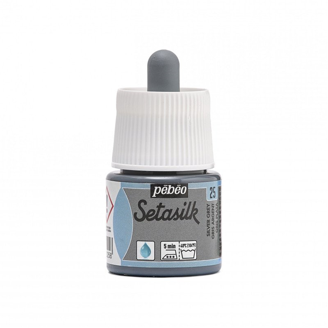 Colore Per Seta Setasilk 45ml 25-Grigio Argento