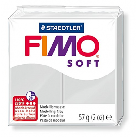 Pasta Fimo Soft Gr.57 80-Grigio Delfino