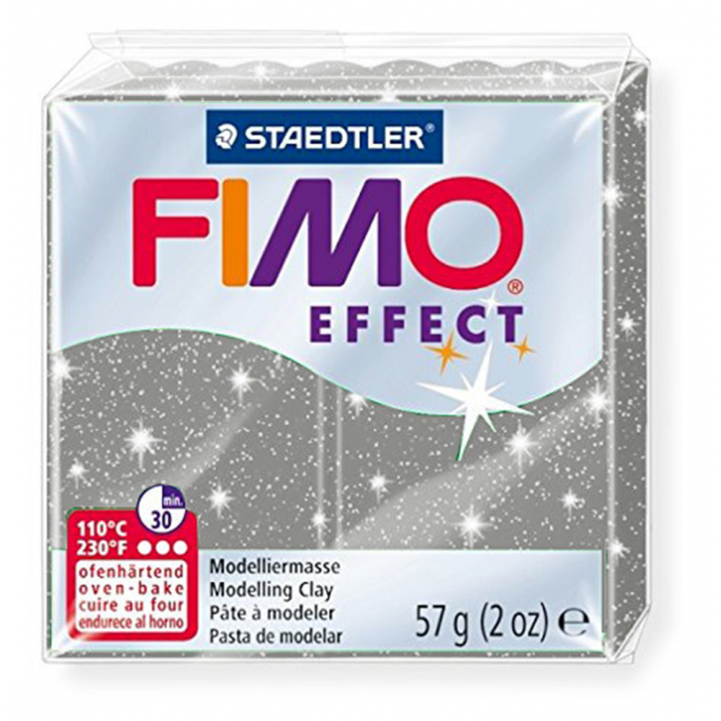 Pasta Fimo Effect Glitter Gr.57 812-Argento