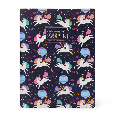 Notebook Large Lined L18.5xh24.8cm  Unicorn