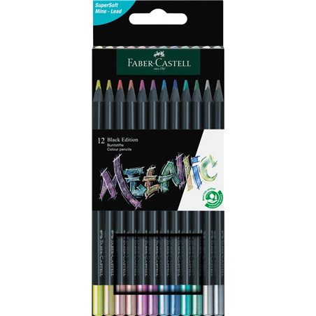 Faber-Castell Colour Pencils Black Edition Metallic Set of 12