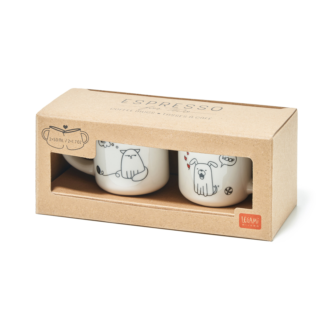 2 Tazzine Da Caffè - Espresso For Two Dog And Cat — immagine 3