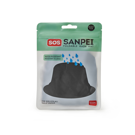 Cappello Antipioggia Pieghev. - Sos Sanpei Black