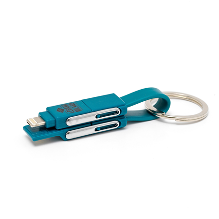 6 In 1 Keychain Charging Cable - Petrol Blue