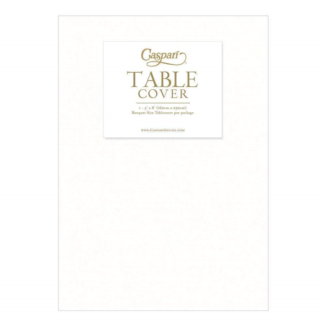 Tovaglia Carta Airlaid E Lino 160x250cm Bianco — immagine 2