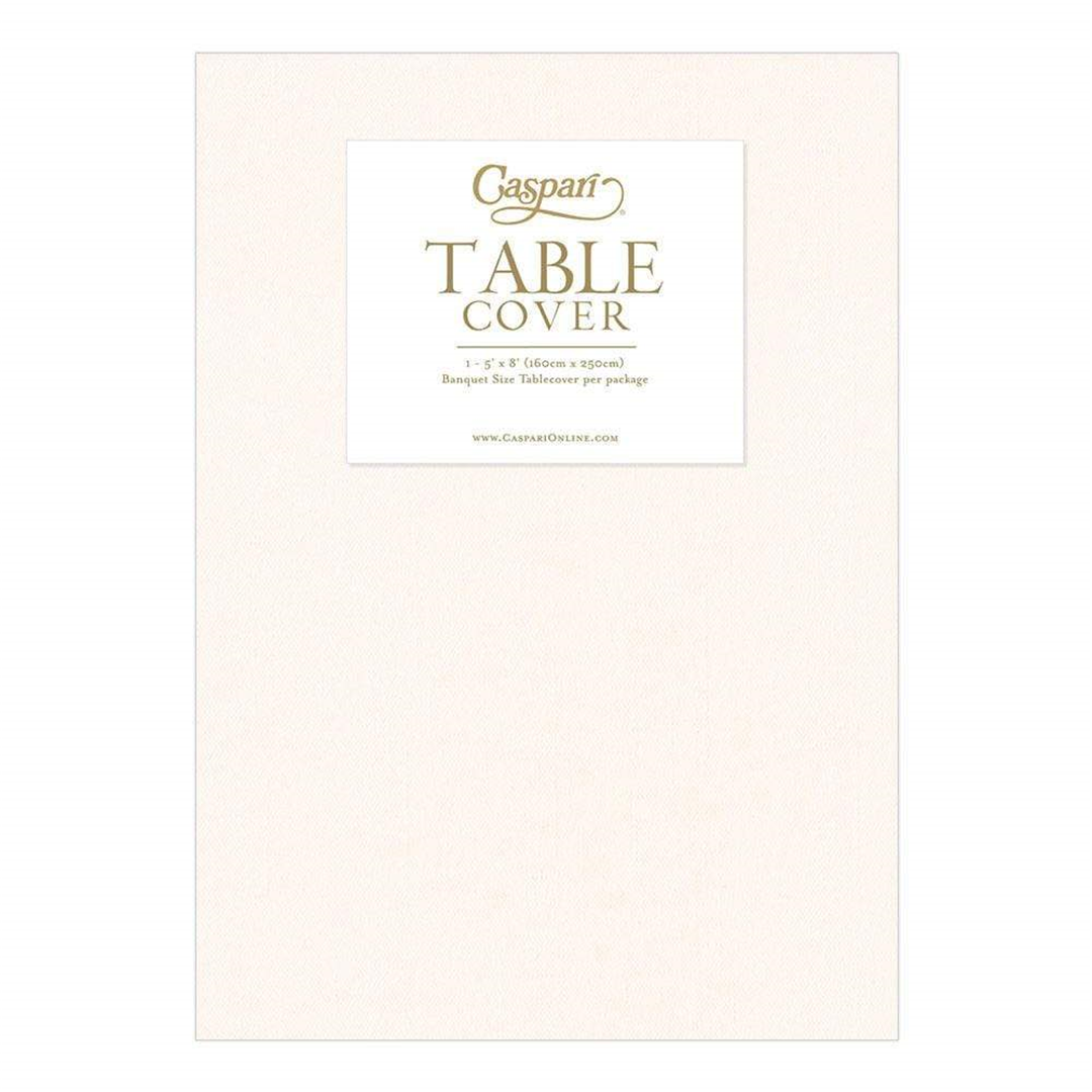 Tovaglia Carta Airlaid E Lino 160x250cm Avorio — immagine 2