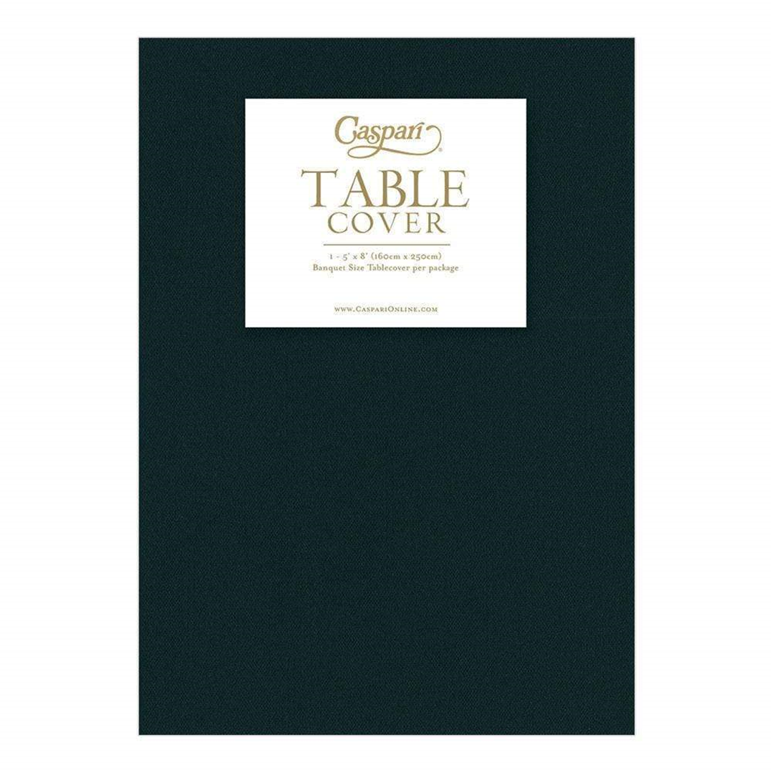 Tovaglia Carta Airlaid E Lino 160x250cm Nero — immagine 2
