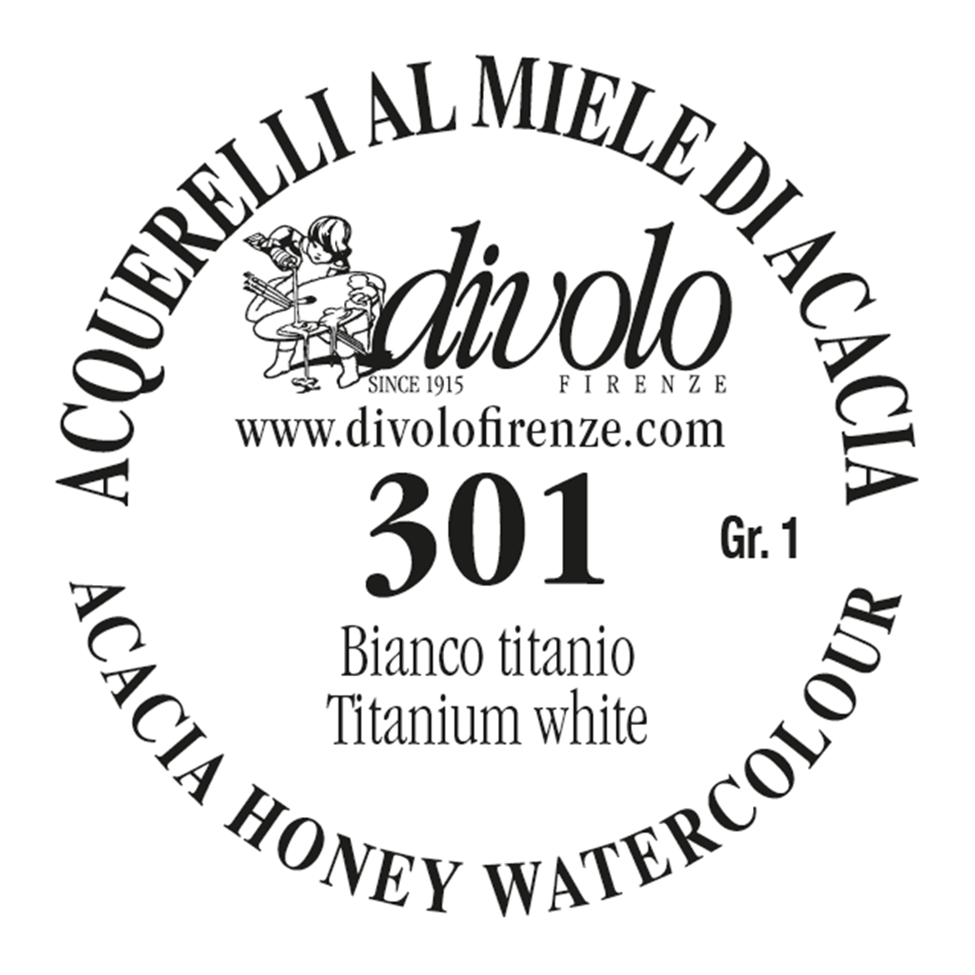 Acquerello Al Miele Pasticca 7ml Serie 1 301-Bianco Titanio — immagine 2