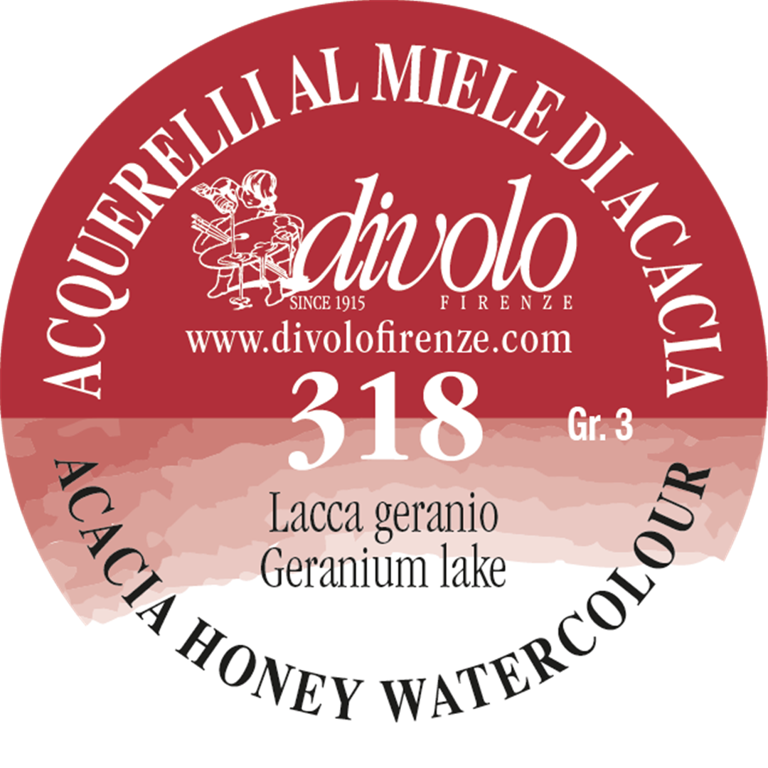 Acquerello Al Miele Pasticca 7ml Serie 3 318-Lacca Geranio — immagine 2