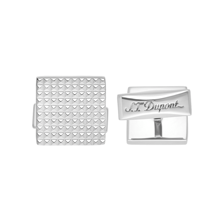 Gemelli Testa Di Diamante Quadrato Argento | S.t. Dupont