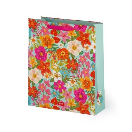 Busta Regalo Grande 32,5x26x11,5cm Flowers
