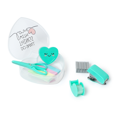 Mini Set Di Cancelleria - Mini Stationery Set Heart