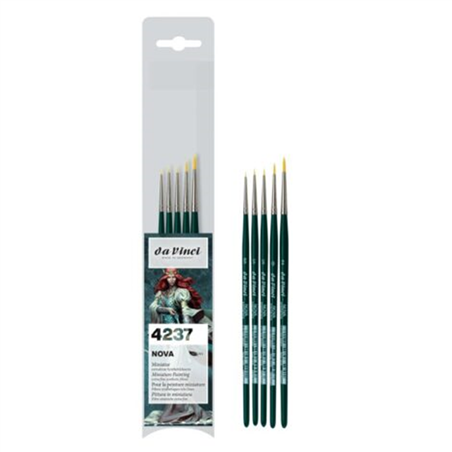 Set Di Pennelli Nova-Synthetics Pezzi 5 Per Dettagli E Miniature