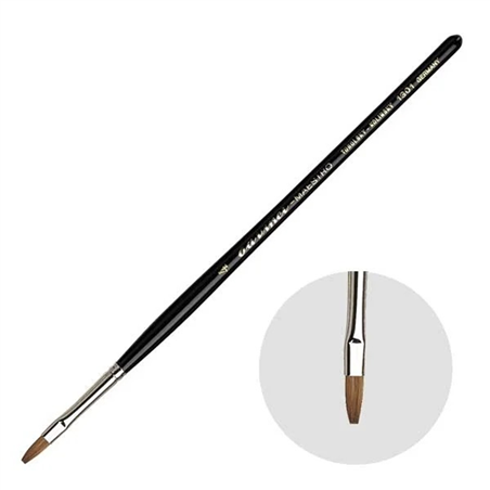 Pennello Maestro Serie 1301 N.4 Piatto Martora Kolinsky Manico Corto