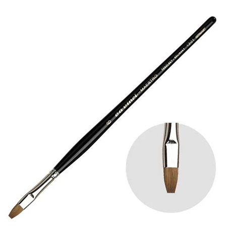 Pennello Maestro Serie 1301 N. 6 Piatto Martora Kolinsky Manico Corto