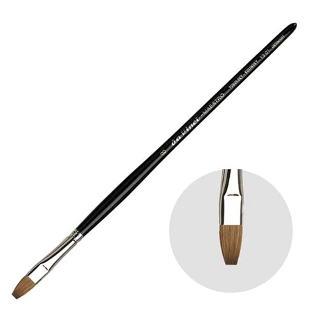 Pennello Maestro Serie 1301 N. 8 Piatto Martora Kolinsky Manico Corto
