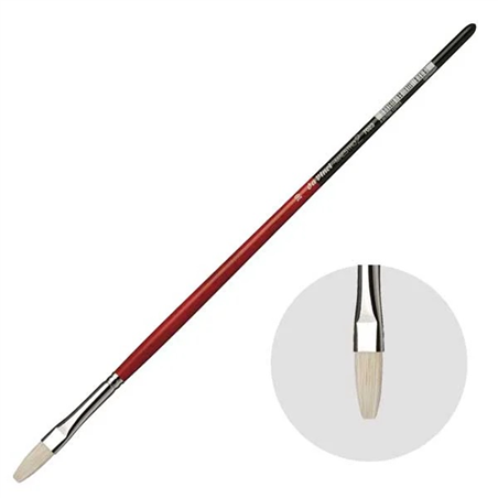 Pennello Maestro 2 Serie 7023 N. 10 Piatto Setola Manico Lungo