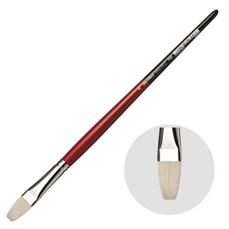 Pennello Maestro 2 Serie 7023 N. 16 Piatto Setola Manico Lungo