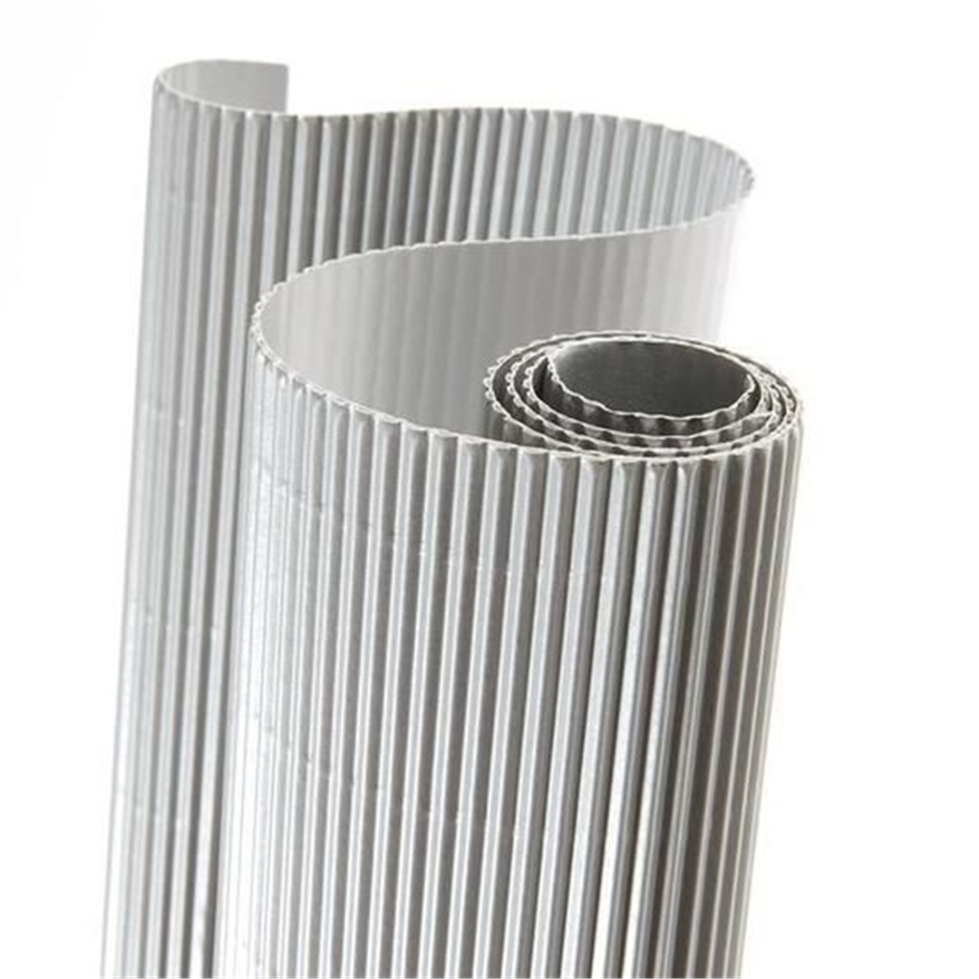 Rotolo Cartone Ondulato Gr.300 Cm.50x70 Argento