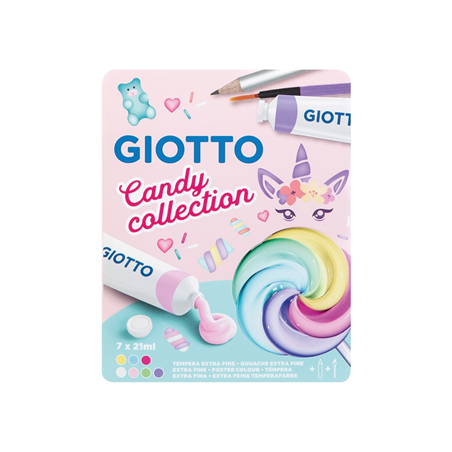 Tempere Pezzi 7 + Matita E Pennello Candy Collection