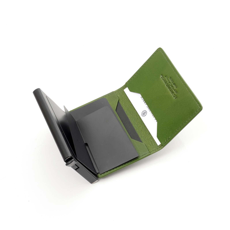 Slide Wallet Liscio Verde | A.g. Spalding & Bros.