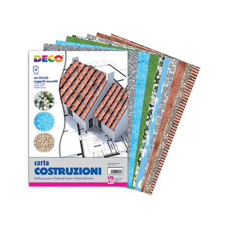 Carta Costruzioni Cm. 23x33 9 Soggetti Assortiti