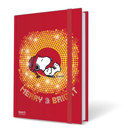 Taccuino Con Elastico A5 Snoopy Merry & Bright