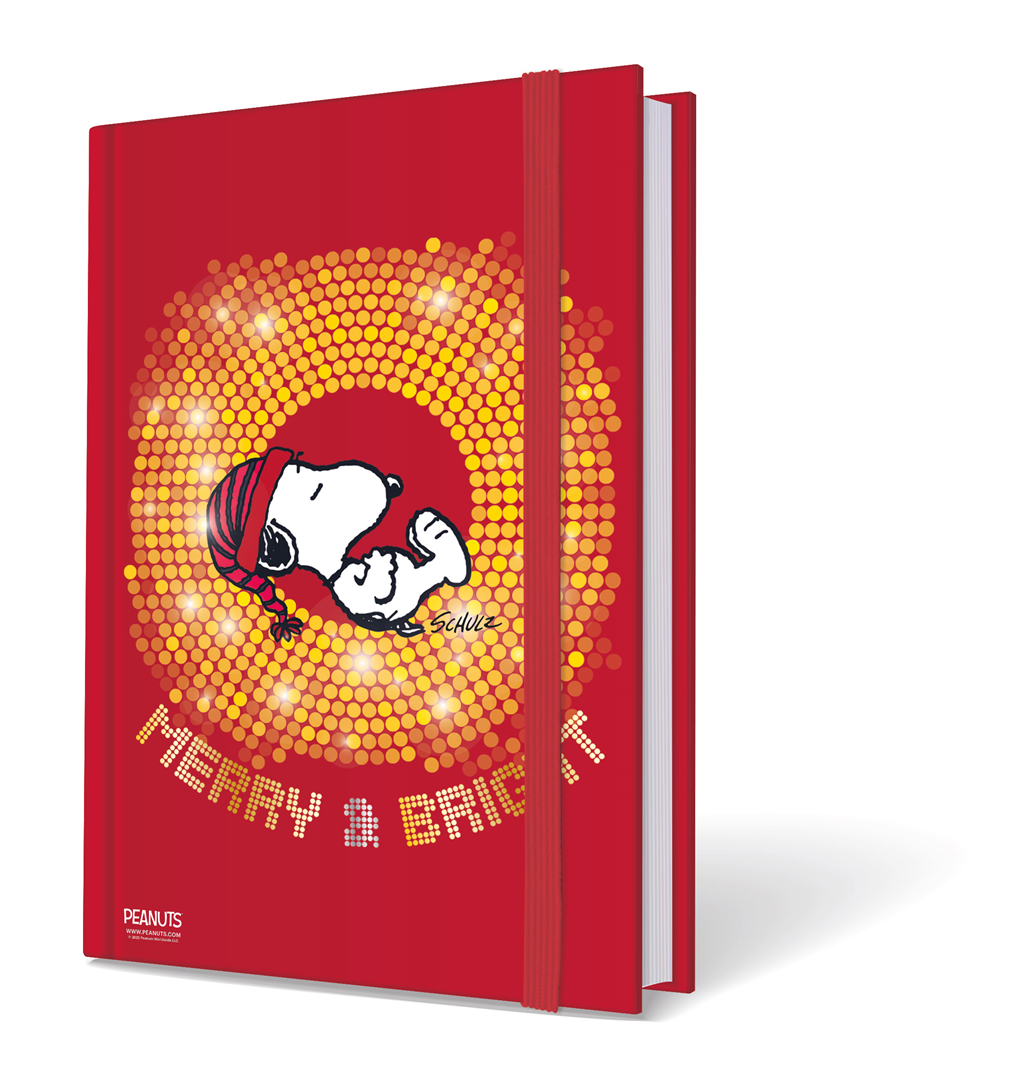 Taccuino Con Elastico A5 Snoopy Merry & Bright