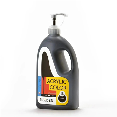 Flacone Colore Acrilico 2 Lt 8-Nero