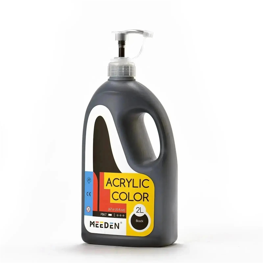 Flacone Colore Acrilico 2 Lt 8-Nero