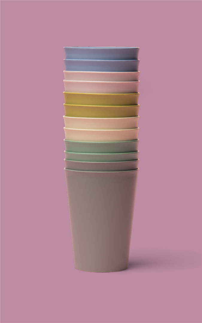 Bicchiere Soft Pastel D7.5xh10cm 250cc 12pz Durevoli E Lavabili In Pp — immagine 3