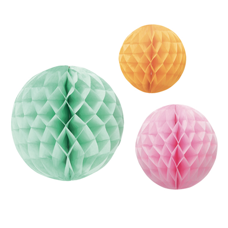 Sfere Frufru Colori Pastello 3pz 20/25/30cm