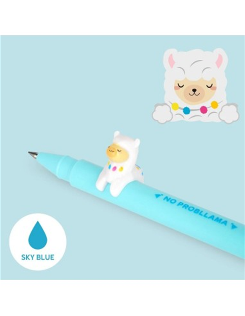 Penna Gel Lovely Friends  Llama Inchiostro Sky Blue — immagine 2
