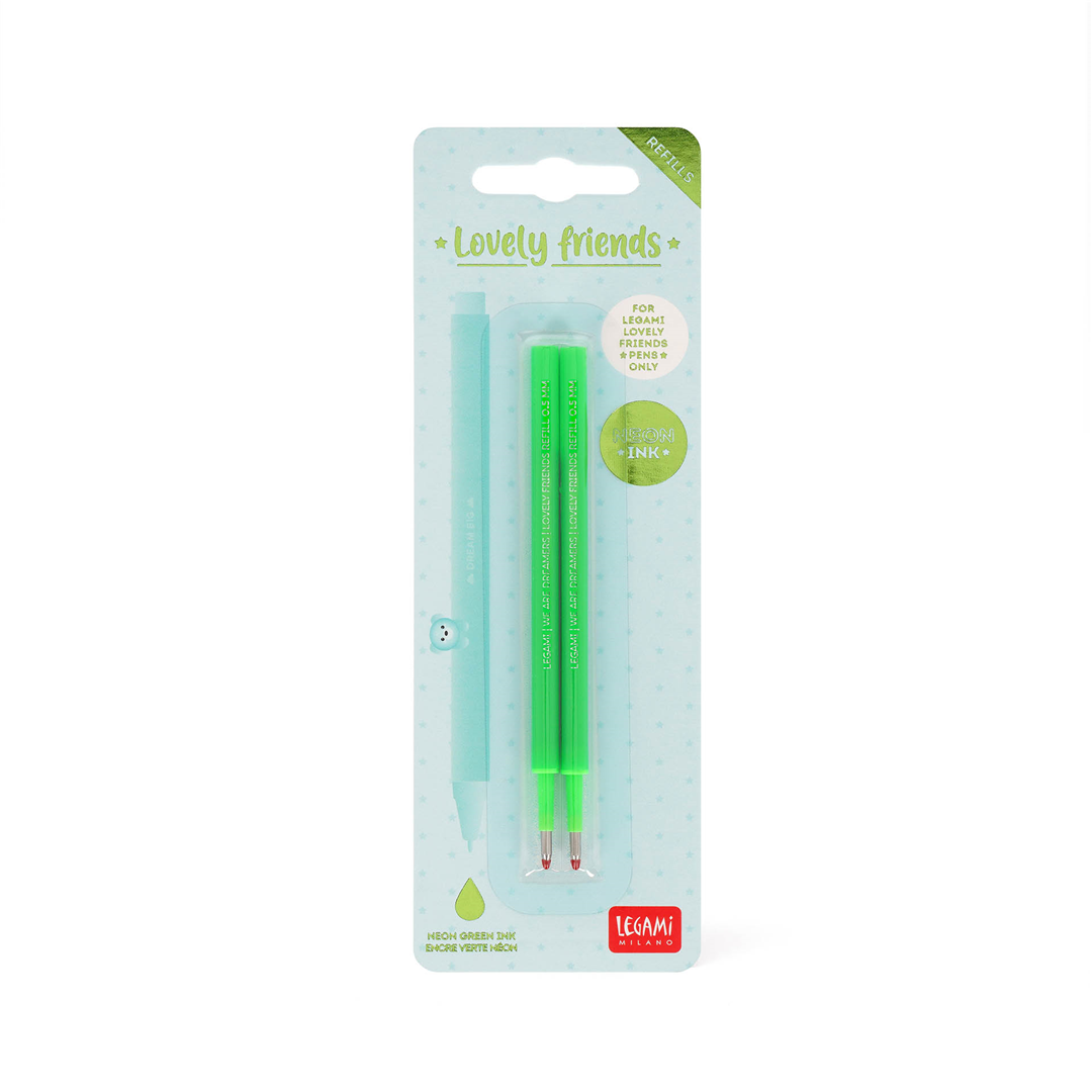 Set Di 2 Refill Per Penna Gel - Lovely Friend Neon Green