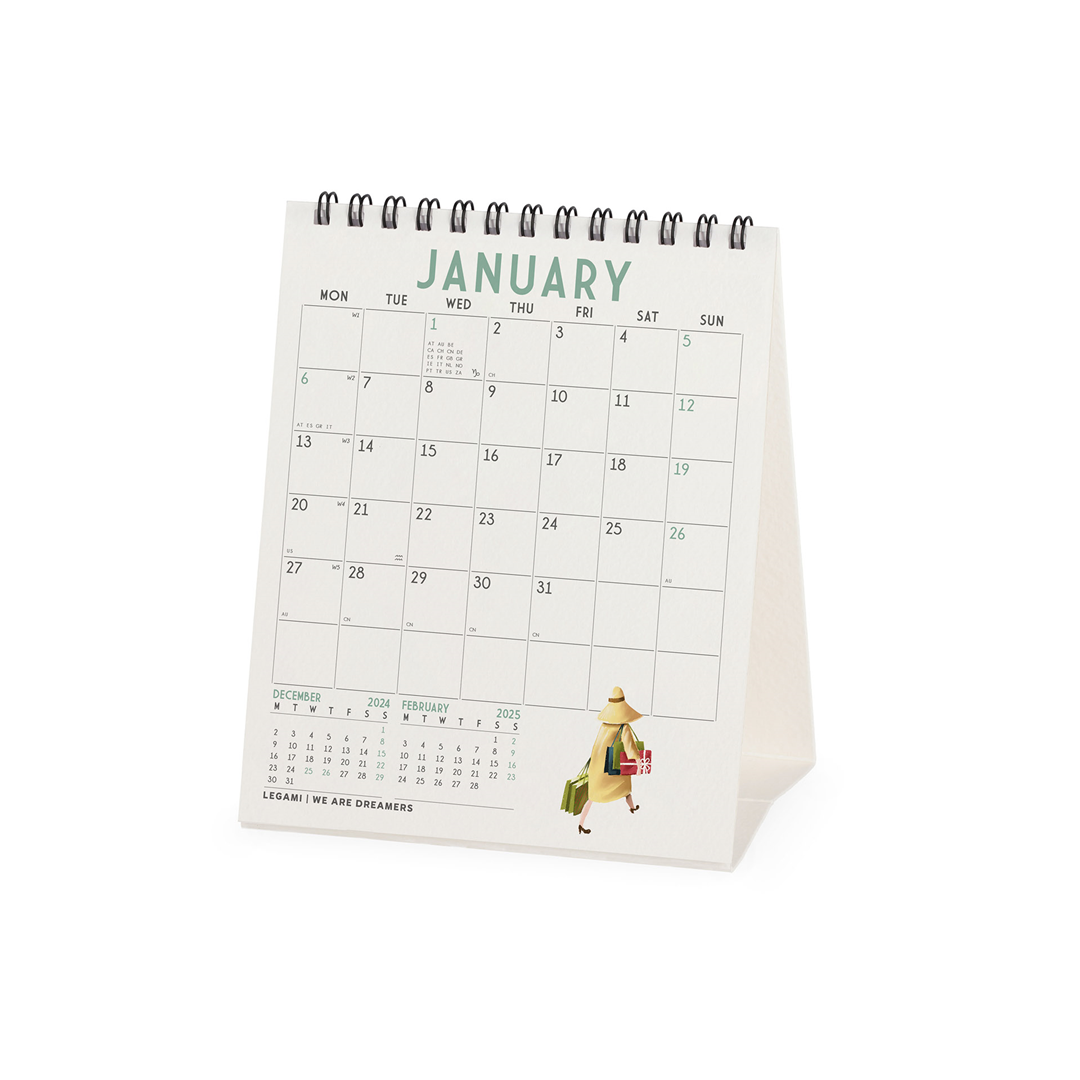 Calendar Table 12x14, 5 Special Edition 2025 Italy Legami