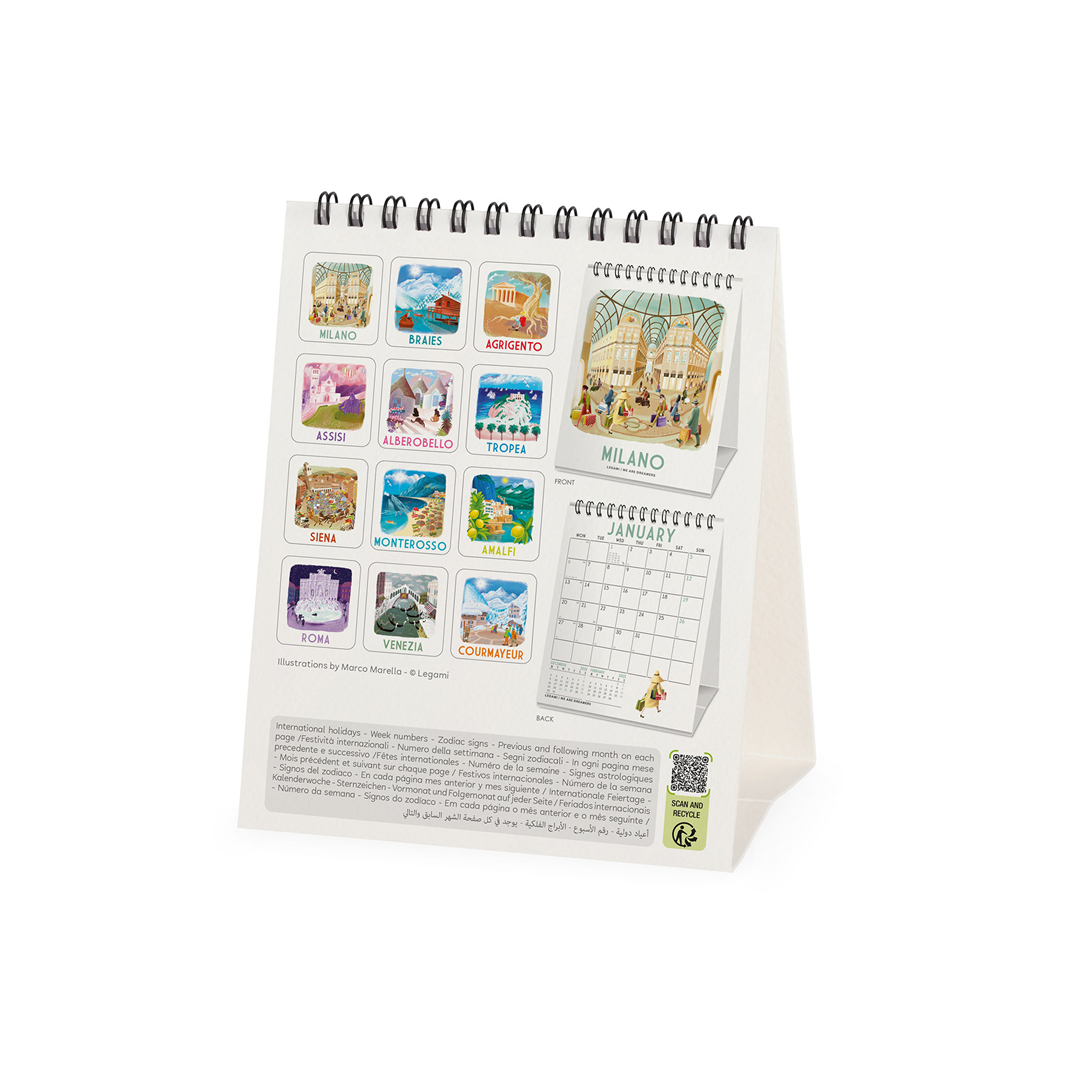 Calendar Table 12x14, 5 Special Edition 2025 Italy Legami