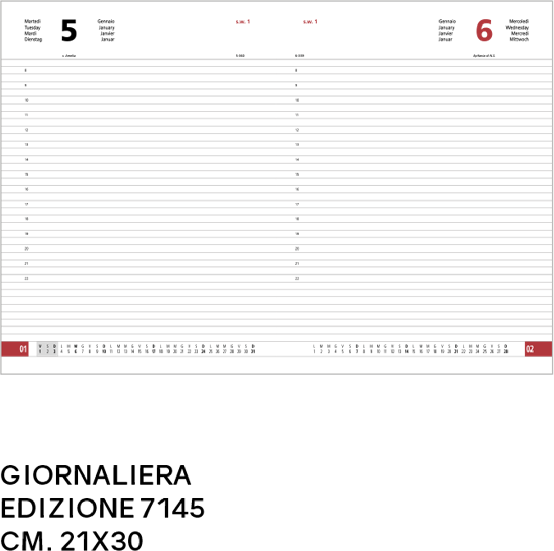 Agenda Gg 21x30cm Text Nero — immagine 2