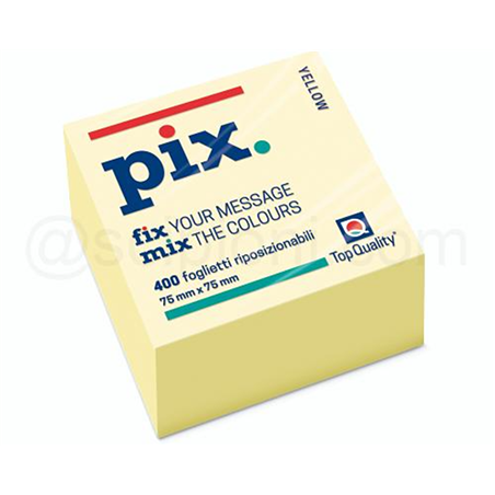 Foglietti Adesivi Riposizionabili 76x76 400fg Giallo Pix