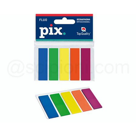 Segnapagina 12x44 Plastificati 5x25fg Pix Fluo
