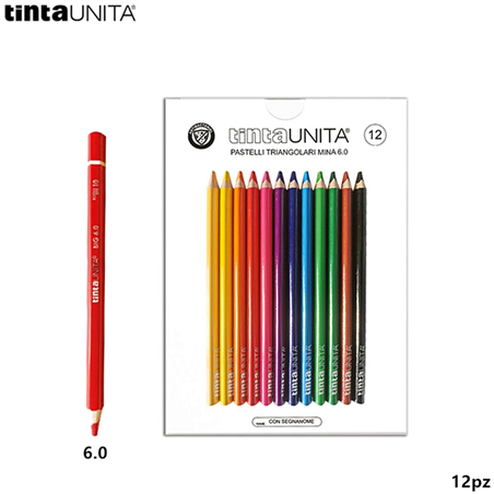 Set Pastelli Triangolari Pezzi 12 Mina 6mm