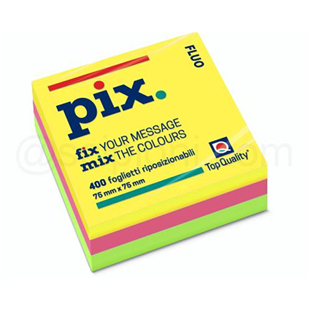 Foglietti Adesivi Riposizionabili 75x75 320fg Pix Fluo