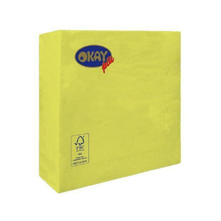 Tovagliolo Ovatta 2v 33x33cm 50pz  Verde Mela